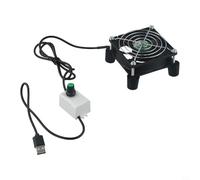 babominimer Ventilateur de refroidissement USB 80 mm 5 V CC avec bobine de cuivre et roulements silencieux, extracteur portable silencieux pour PC, box TV, modem, console de jeu, noir (4#)