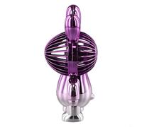 babominimer Ventilateur portable avec batterie rechargeable de 300 mAh, finition galvanoplastie de couleur dégradée, moteur silencieux sans balais, 2 réglages de vitesse, base antidérapante, USB
