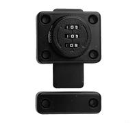 babominimer Verrou coulissant à combinaison robuste pour garage, abri de jardin et porte, code réinitialisable, construction en alliage de zinc et fer, vis anti-effraction, intérieur (noir)