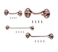 babominimer Verrou de porte de grange à crochet et œillet en acier inoxydable pour plus d'intimité et de sécurité, serrure de porte de cabine coulissante avec finition résistante à la rouille, vis de
