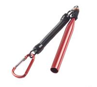 babominimer Wacky Outil de gréement avec 100 joints toriques en silicone pour appâts en plastique souple, tube en acier inoxydable et aluminium avec pince rotative, accessoires de pêche au bar (rouge)