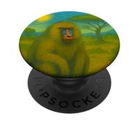 Baboon Monkey Africa - Zoologiste du Zoo des Animaux PopSockets PopGrip Adhésif