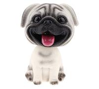 BABOS Figurine de chien mignon en résine avec tête qui bouge la maison ou le tableau de bord de voiture pour décoration de véhicule - Carlin