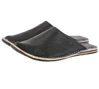 babouche mule berbere traditionnel - bout pointu - cuir naturel fabriqué au maroc Artisanal couleur Noir Marron Bleu (Noir, Système Taille Chaussures EU, Adulte, Numérique, Moyen, 38)
