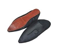 Babouches marocains pour hommes. Cuir authentique fabriqué à la main par les meilleurs artisans de Marrakech (43 EU, Noir, numeric_43)