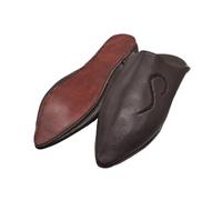 Babouches marocains pour Hommes. Cuir Authentique fabriqué à la Main par Les Meilleurs Artisans de Marrakech (44 EU, Marron, Numeric_44)