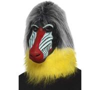Babouin Latex Tête Complète Masque Animal Singe Accessoire Déguisement de Luxe
