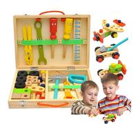 Babuniuse Outils | Jouets Éducatifs STEM en Bois | Coffret d Outils de Bricolage | pour Garçons et Filles Âgés de 2 à 4 Ans Maison Salle de Jeu Maternelle Garderie