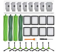 BaBuzom Accessoires pour iRobot Roomba i1+ i2+ i3+ i4+ i5+ i6+ i7+ i8+ j5+ j6+ j7+ j8+ (Pas pour Combo j7+ j9+) 4 Brosse en Caoutchouc, 8 Sacs à Poussière, 8 Filtres, 8 Brosses Latérales