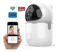 Baby 1080P Camera Dome Monitor Caméra de sécurité sans fil WiFi intérieure Sécurité à domicile, détection de mouvement, audio bidirectionnel, vision nocturne PTZ / inclinaison, compatible avec iOS, An