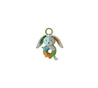 Clementoni - Hochet Lapin - Lovely Soft Bunny Rattle - Peluche Educative - Développement Multisensoriel - Tissu Doux - Facile à Accrocher - pour Enfants Dès 0 Mois