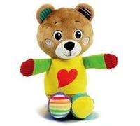 Clementoni Peluche Ours Bob The Bear – Jouet d'apprentissage sensoriel – Dès 0 mois