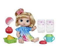 Baby Alive Boissons Fruitées - Poupée Interactive Qui Boit & Mouille sa Couche - Presse-Agrumes & Fruits Factices - Tenue Arc-en-Ciel à Motifs de Fruits - Dès 3 Ans