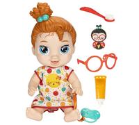 Baby Alive Lil Dreamer Dottie Doodle Ensemble de poupée bébé endormie, cheveux rouges, thème soirée pyjama, jouets préscolaires pour filles et garçons de 3 ans et plus