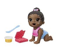 Baby Alive Lil Snacks Poupée Eats and Poops sur Le thème des collations de 20,3 cm, Moule à Casse-croûte, Jouet pour Enfants à partir de 3 Ans, Cheveux Noirs