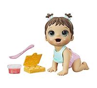 Baby Alive Lil Snacks Poupée Eats and Poops sur le thème des collations de 20,3 cm, moule à casse-croûte, jouet pour enfants à partir de 3 ans, cheveux marron