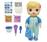 Baby Alive Mix My Medicine Baby Doll, Kitty-Cat Pyjamas, Boissons et Humides, Accessoires de Docteur, Jouet à Cheveux Blond pour Enfants à partir de 3 Ans