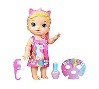 Baby Alive poupée Bébé beauté 32,5 cm à Baigner, thème Licorne, Maquillage et Ongles Magiques, Cheveux blonds, Enfants F3564 Multicolore
