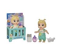 Baby Alive, poupée Bébé sautille, boit et Fait Pipi, Cheveux blonds, Version Francaise