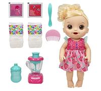 Baby Alive Poupée Magique à la Fraise avec Accessoires mélangeurs, Boissons, mouillent, Mange, Cheveux blonds pour Enfants à partir de 3 Ans