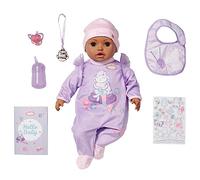 Baby Annabell Active Leah 706640 Poupée de 43 cm avec corps doux et caractéristiques et sons réalistes - Vêtements et accessoires inclus - Nécessite 3 piles AAA (non incluses) - Pour les enfants de 3
