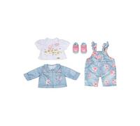 Baby Annabell Active Deluxe Jeans 43cm avec veste, chemise, pantalon et chaussettes.