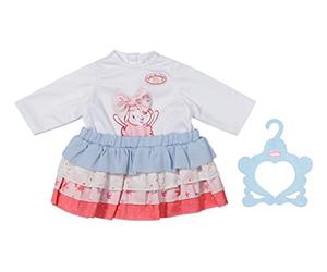 Baby Annabell Ensemble avec Jupe - Convient aux poupées Baby Annabell de 43 cm - Le Set Contient Un Joli Haut avec Une Jupe à Volants et Un Cintre - Convient aux Enfants âgés de 3 Ans + - 706756