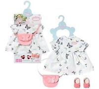 Baby Annabell Deluxe Robe Papillon - Convient aux poupées Baby Annabell de 43 cm - Le Set Deluxe Contient 1 Belle Robe, 1 Sac, des Sandales et 1 Cintre - Convient aux Enfants âgés de 3 Ans + - 706701