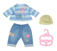 Baby Annabell Little Chemise & Pantalon 36 cm - Tenue 2 pièces pour Les poupées Little de 36 cm - pour Les Enfants d’1 an + - Contient 1 Haut, 1 Pantalon, 1 Bonnet & 1 Cintre