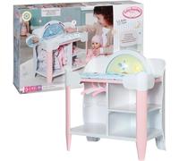 Baby Annabell Table à langer Jour & Nuit 709672 - Pour poupées Baby Annabell de 36 cm et 43 cm - Effets lumineux, matelas à langer, cintres - Fonctionne avec 3 piles AAA (non incluses) - 3 ans +