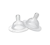 Baby Anti-Colic Teats - Set of 2 | M Size - 2 Months+ | Baby Bottle Teats with Breast like Structure | Soft Silicone Baby Teat | BPA-Free Infants Milk Teat | Toddler Teats | Transparent