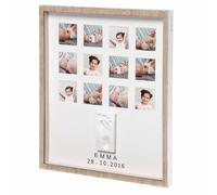 Baby Art Cadre photo collage d'empreinte en bois My Very First Year