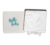 Baby Art Magic Box Square - Kit Empreintes Mains et Pieds Bébé dans Boîte Métal, Cadeau Naissance ou Bapteme, Essentiel
