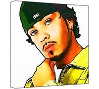 Baby Bash - Pop Art Impression sur toile Motif pop art Multicolore Fond blanc 30 x 30 x 2,5 cm