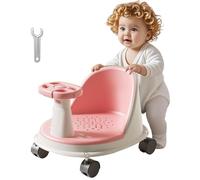 Baby Bath Seat, Ergonomic Bath Support, Non-Slip Design with Comfort Backrest, Shower Accessory for Home, Bathroom, Boys, Girls, 14.96x11.81x7.09 Inches, Pink, Green, Yellow, Khaki