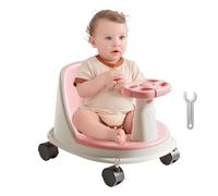 Baby Bath Seat, Sit Up Shower Chair with Wheels, Non Slip Support for Safe Assisted Bathing, Comfortable Bathroom Safety Accessory for Girl, Boy, Home, Kids, Tub Time, Daily Wash