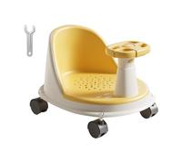 Baby Bath Seat, Sit Up Shower Chair with Wheels, Non Slip Support for Safe Assisted Bathing, Comfortable Bathroom Safety Accessory for Girl, Boy, Home, Kids, Tub Time, Daily Wash