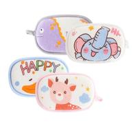 Baby Bath Sponge 4pcs Deer, Dinosaur, Duck & Elephant Sponge Baby pour se baigner avec boucle suspendue pour nouveau-né, nourrisson, tout-petit.