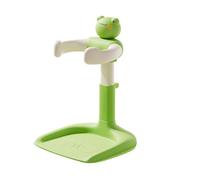 Baby Bath Standing Shower, Adjustable Showers Rack, 13.78x13.78x22.83 inches, Standing Holder with Anti-Slip Base, Easy-Use Design, Ideal for Boys 0-36 Months, Home, Nursery, Parents, Yellow/Green