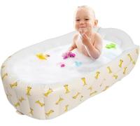 Baby Bathtub,Inflatable Baby Bathtub with Built-in Air Pump,Foldable Portable Kids Bathtub,90×50cm,Bathtub 0-5 Years, Travel Shower Tub