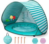 Baby Beach Tent Pop Up Tent With Mini Pool Uv Protection For Toddlers Picnic Garden Beach (Green)