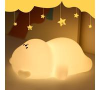 Baby Bear Night Light, 7 Colours 3 Modes Dimmable Night Light, Silicone Lamp, Rechargeable Led Night Light With Timer Function, For Children Bedroom Gift Bedside Lamp For Children