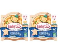 Baby Bio Assiette ravioli emmental patate douce chevre 190gr (Lot de 2)