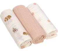 Baby Blanket Baby Blanket Set Of 3 Cotton 85 X 85 Cm/Swaddle & Burp Blanket L Little Mateys Spicy Orange