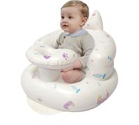 Baby Blow Up Chair - Cute Pattern Foldable Multi-Functional Inflatable Back Support Sofa,Portable Baby Learning Chair For Age 3+ Months, Blow Up Floor Seat With Built In Pump For Bed, Grass