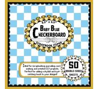 Baby Blue Checkerboard Scrapbook Paper: 50 Double-Sided Craft Paper Sheets, Checkered Pattern for Crafting Projects, Wrapping, Origami, and More | 8.5" x 8.5"