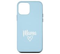 Baby Blue - Mama Heart Elegant Script Motherhood Coque pour iPhone 12 Mini