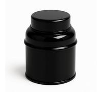 Baby boîte en métal noir 20 g - Fer blanc durable | Boîte ronde réutilisable & recyclable | Fabriquée en France | Contenant pour thé, bougie, épices, bijoux