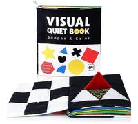 Baby Books Toys, High Contrast Black And White Books Non Toxic Fabric Touch And Feel Crinkle Cloth Books