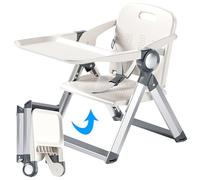 Baby Booster Seat Pliant Booster Seat STABLE VOYAGE HAUT HAUT AVEC COURCE AMOVABLE ＆ CEINTURATION DE SÉCURITÉ LÉGERS ＆ CHAISE PORTABLE POUR LE MANGE 12-36 MOIS